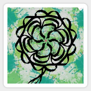 Tie Dye Clover Luck Sticker